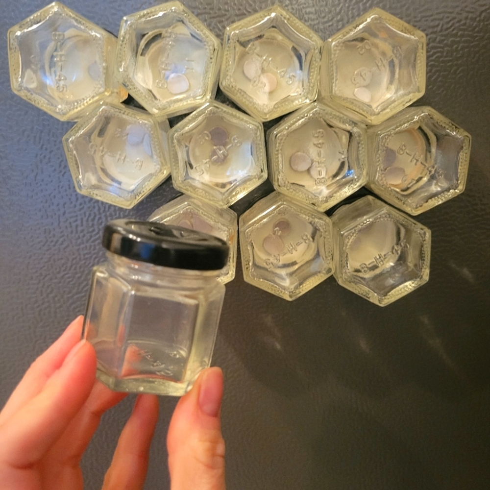 Small Magnetic Fridge Jars - Set of 12